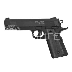Пистолет газобалон. CO2 Stalker S1911G (аналог Colt 1911) к.4,5 пластик, черный