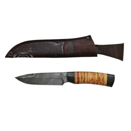 Нож НР3, ст. У10А-7ХНМ, текстолит, береста