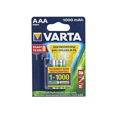 Аккумулятор VARTA AAA R2U 1000мАч бл.2 (рус) 