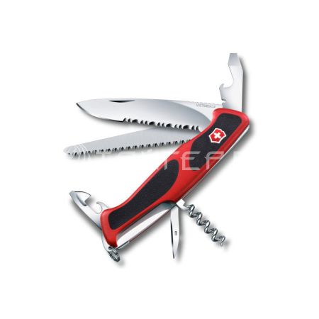 Нож перочинный Victorinox RangerGrip 155 (0.9563.WC) 130мм 12функций красный/черный карт.коробка