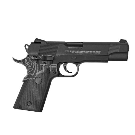 Пистолет газобалон. CO2 Stalker S1911RD (аналог Colt 1911) к.4,5 металл-пластик, блоубэк, черный