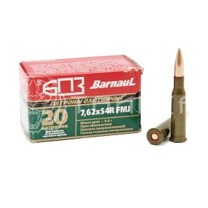 Патрон 7,62х54 БПЗ FMJ 9,6г/148гр об. лак. гильза (20/500шт)