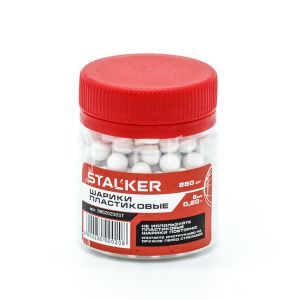 Шарики 6мм STALKER 0,20г, белые (250 шт./банка) BB620250ST