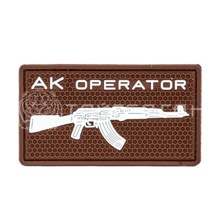 Нашивка PVC/ПВХ с велкро AK Operator коричнневый ZL00969