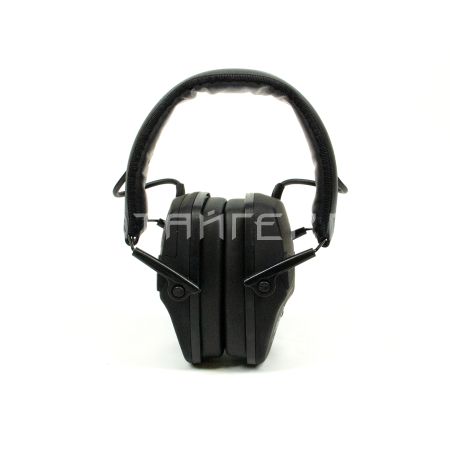 Наушники активные ShotTime 32 стрелковые, NRR 22dB, оголовье кожа,  чёрные, EST-32B