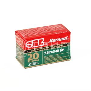 Патрон 7,62х54 БПЗ SP 13,2г/203гр п/об. лак. гильза (20/500шт)