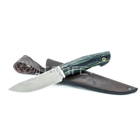 Нож Кайман, ст.М398, мельхиор, микарта