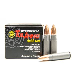 Патрон 9x39 ТПЗ FMJ 16,0г/247гр б/м ст. гильза (20шт)