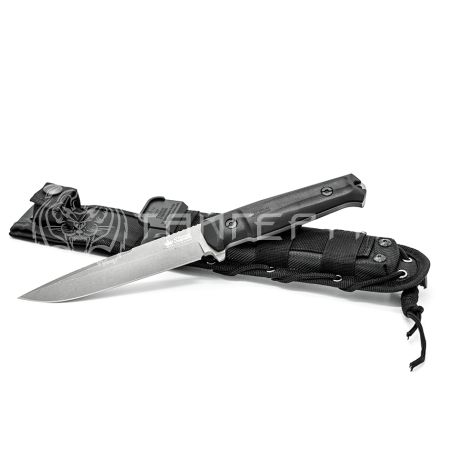 Нож туристический  DELTA D2 TW BKH Black (TacWash, Black Kraton Handle, Black MOLLE Sheath)