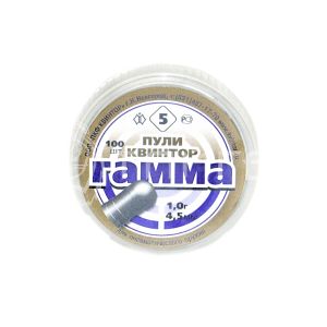Пули 4,5мм Квинтор Гамма №5 1,0г круглая головка (100шт)
