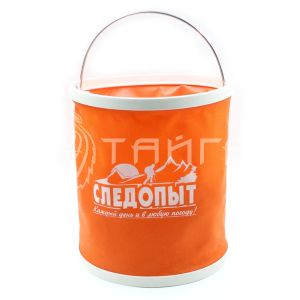 Ведро складное "СЛЕДОПЫТ", 13 л, оранж., без чехла/40/   PF-CT-F18