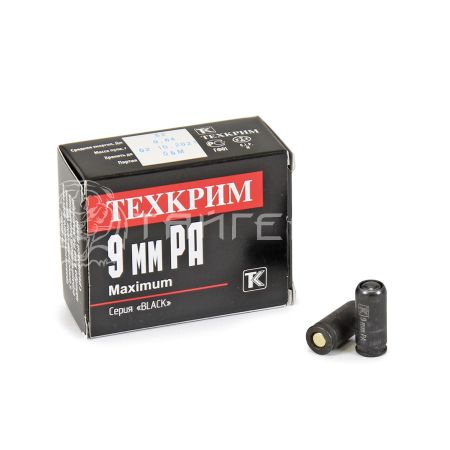 Патрон Техкрим 9 РА травм. рез. пуля Maximum Black (20/1600шт)